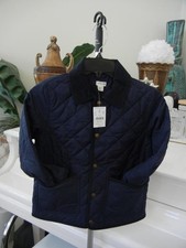 J. CREW NAVY BLUE CREWCUTS BOYS QUILTED FIELD BARN LINED JACKET 108 XXS 2-3