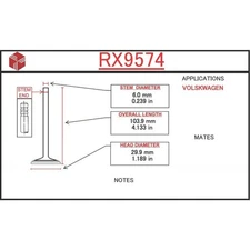ITM Engine Components RX9574 Engine Exhaust Valve