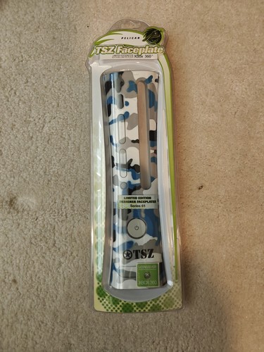 New Pelican TSZ Faceplate XBox 360 Blue Camo Limited Edition Series 01 Sealed