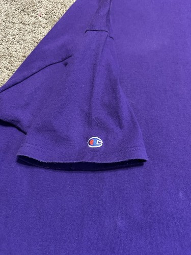 Vintage NBA ‘Inside Stuff’ Champion T Shirt Size 2XL Purple 1990s Basketball VTG - Picture 4 of 4