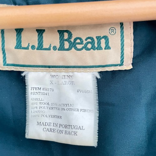 Vintage 90s L.L. Bean Women's Sz XL Wool Blend 1/4 Zip Snowflake Pullover Jacket - Picture 4 of 10