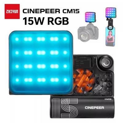 Zhiyun Cinepeer CM15 15W RGB LED Videoleuchte Kamera Studiolicht APP 2700-10000K