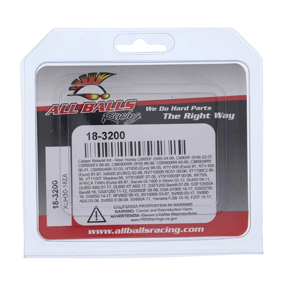 All Balls Rear Caliper Rebuild Kit 18-3200 For Honda CBR 900 RR 93-03 Foto 4 de 4