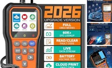 YM319 OBD2 Scanner Diagnostic Tool with Battery Tester, Check Engine Orange