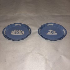 Set of two Small Wedgewood Oval Blue Trays