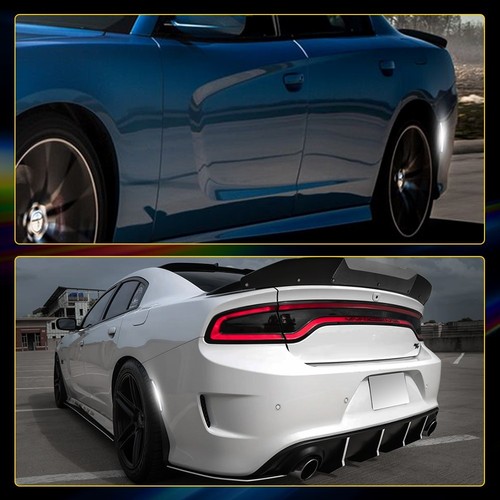 For Dodge Challenger 15-23 SmokeWhite LED Rear Bumper Side Marker Signal Light H - Picture 12 of 12