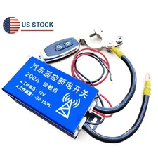 Wireless Remote Control 12V 200A Car Battery Disconnect Switch System Isolator