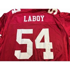 Reebok San Francisco 49ers Jersey Mens XL Red Travis LaBoy 54 NFL