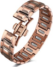 Feraco Copper Magnetic Therapy Bracelet for Men with 5X Strength Magnets,99.99 