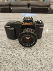 Canon T50 35mm Slr Film Camera w/Canon Fd 50mm 1:18 Lens w/ Lens Cover Untested