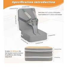 Child's Booster Seat With Safety Harness, New