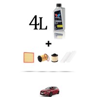 Hoffcar Servicekit 4 Filter Und 4L ÖL FüR Peugeot 308 II 1.6 Bluehdi 88Kw Ab