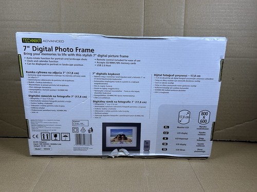 Technika TPFX70 Digital Photo Frame Black USB 7" LCD Display Auto Image Rotation - Picture 5 of 5