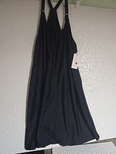 JOYSPUN CHEMISE BLACK SCALLOPED TRIM ADJUSTABLE STRAP LITE WEIGHT SZ 2X 18W-20W