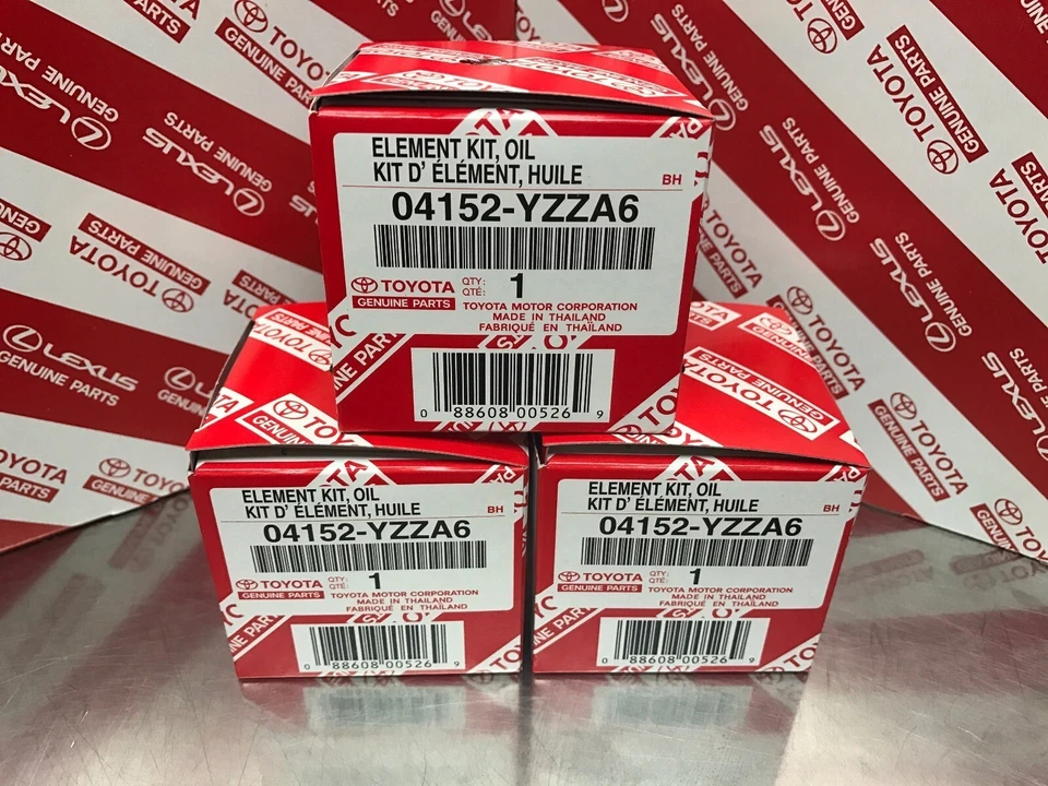 3 PACK Toyota Genuine OEM Oil Filter 04152-YZZA6 Prius Corolla Scion IM XD USA Foto 2 de 4