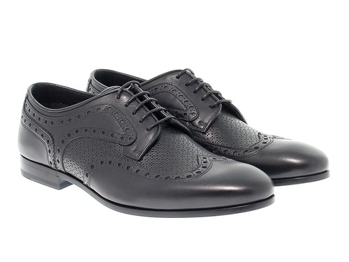 Lace-up shoes FABI 8991 in black leather - Men's Shoes - Picture 5 of 5