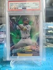 2024 Topps Chrome Logofractor Green /99 Future Stars Jackson Chourio PSA 9