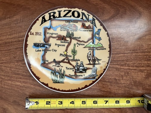 Vintage Souvenir Porcelain Plate “ Arizona “ 7.25 Inches Made In China - Picture 1 of 5