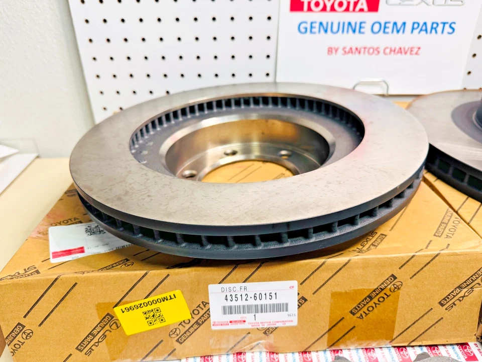 Rotores de freno delanteros 4RUNNER 2003-2009 + pastillas de freno pieza original OEM 43512-60151 Foto 3 de 4