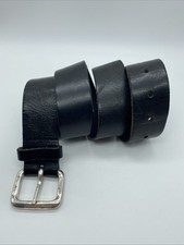 Express Black Genuine Leather Belt Men's Size M Made in USA