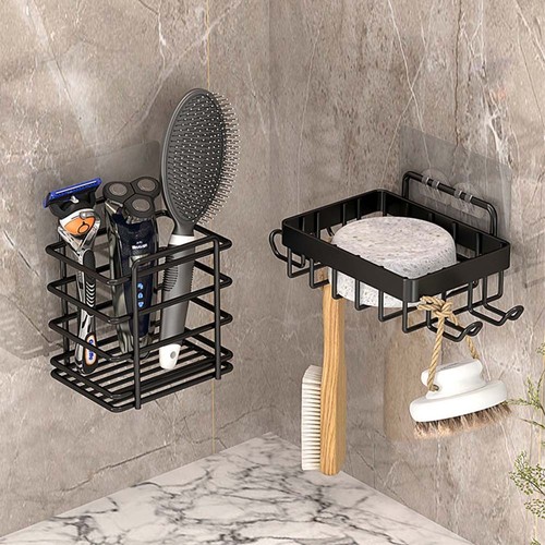 5-Piece Non Perforated Bathroom Storage Rack Shower Organizer Shelves Rack - Picture 10 of 13