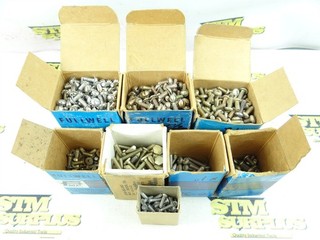 8 BOXES OF ASSORTED SCREWS & BOLTS #6 32 #10 32 & #10 24