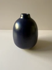 CB2 Cobalt Blue Matte Ceramic Bud Vase Made In Portugal EUC