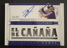 2020  National Treasures Signature Names 99/99 Yonathan Daza Rookie Auto RC