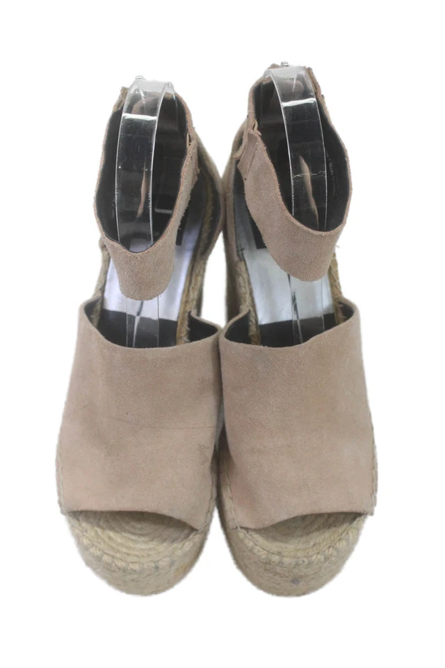 Dolce Vita Mujer Gamuza Cremallera Puntera Abierta Tacones de Cuña Beige Talla 7 Foto 2 de 4
