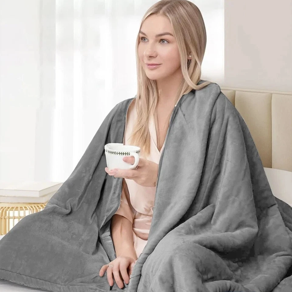 Electric Heated Blanket Warm Throw Poncho Wrap Blanket Portable heated Shawl Au - image 3 of 4