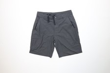 The North Face Mens 32 Distressed Spell Out Outdoor Hiking Trekking Shorts Gray