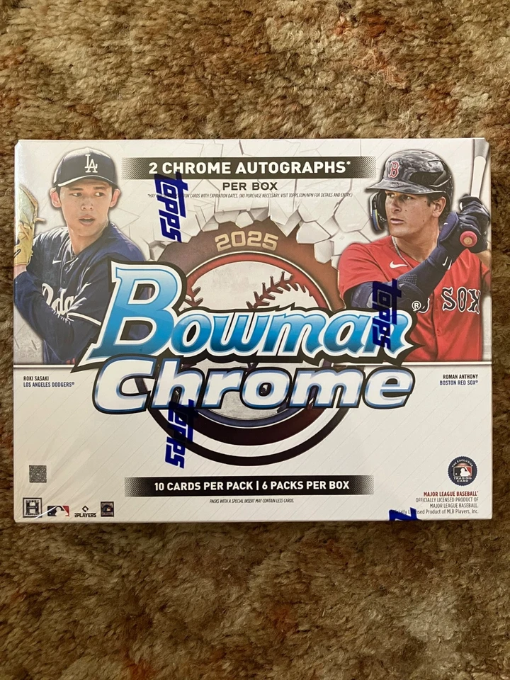2025 Bowman Chrome Baseball Hobby Box 2 Autos