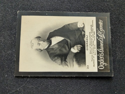 1901 Ogden's Guinea Gold Card # 23 Disraeli (EX) - Picture 1 of 3