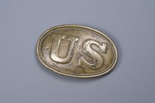 CIVIL WAR U.S. OVAL BELT BUCKLE w/PUPPY PAWS BY GAYLORD - NON-DUG