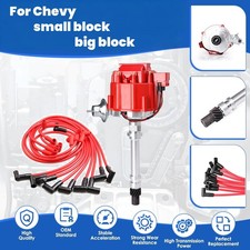 HEI Distributor + Spark Plug Wires For Chevy ...