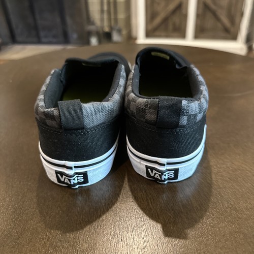 Vans (Asher) Off the Wall Checkered Slip-on Sneakers Black/Gray/White Sz 5Y NWB - Picture 4 of 16
