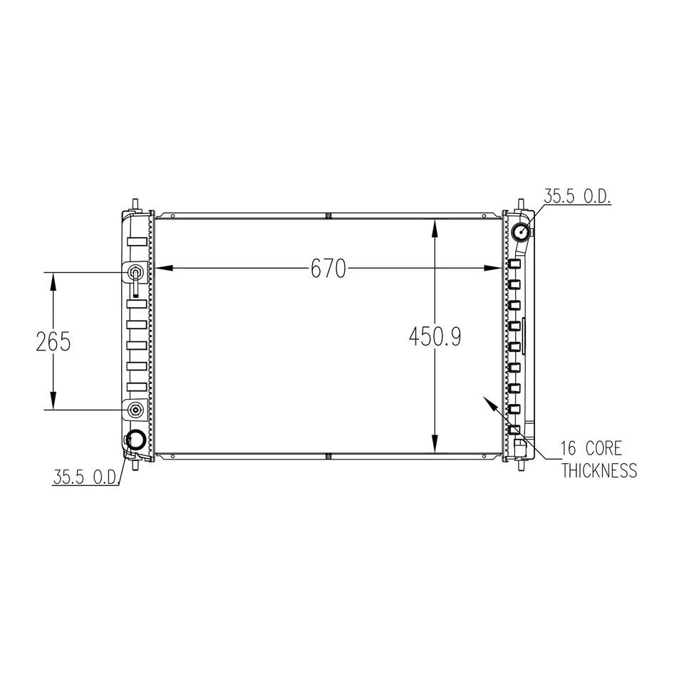 Radiador para 11-14 Nissan Murano 3,5 L V6 fila única NI3010228 21460-1AA5A Foto 3 de 4