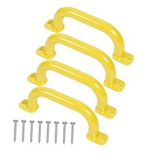 4 Pack of 10 Inch Metal Outdoor Playground Handles  Rust-resistence Yellow