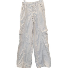 BDG Urban Outfitters Elastic Waist Y2K Cargo Wide Leg Pants Beige XS