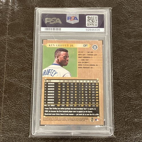 1997 Topps Gallery Ken Griffey Jr #79 PSA 10 Gem Mint Seattle Mariners Low POP - Picture 4 of 6