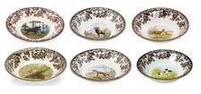 Spode woodland set of SIX Ascot bowls- 6 designs ---style----3730-incl boar