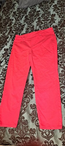 Pantaloni alla caviglia Chico's rossi pull on jegging taglia 14/2.5R - Foto 1 di 6