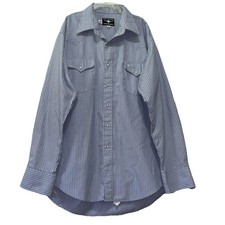 Vintage Flying R Ranchwear pearl snap shirt striped mens size xl euc e1150