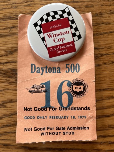 1979 DAYTONA 500 Race Ticket Stub Pit Pass? “FIRST TELEVISED” 21st Annual Fight* - 第 1/6 張圖片