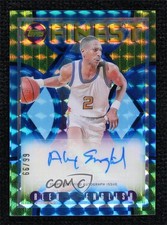 2023 Finest Flashback Blue Geometric Refractor 66/99 Alex English Auto HOF 0bl9