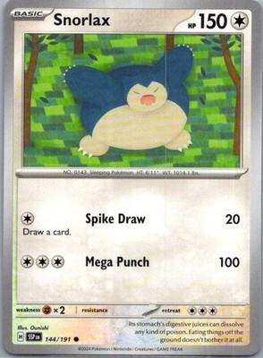 Snorlax 144/191 Sv08: Surging Sparks Regular
