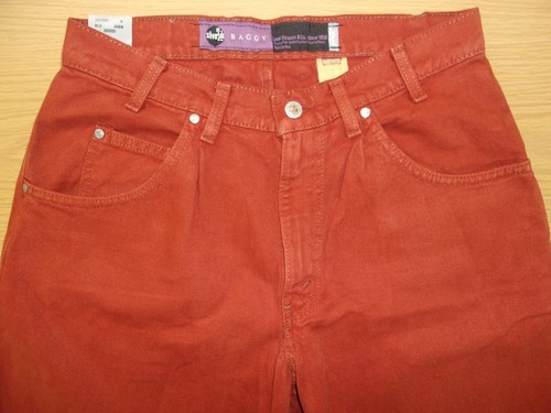 Vintage Levis Silvertab Baggy Denim Jeans rostorange Herren 32 x 32 ~ neu mit Etikett ~ hergestellt in den USA - Bild 3 von 3