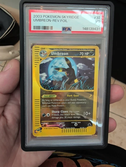 2003 Umbreon Reverse Holo 32/144 Skyridge Pokemon PSA 3 😎 Low Pop 🥶 BANGER 🔥