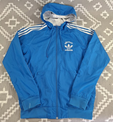 Adidas Mens Allcourt Reversible Hooded Jacket Blue White Medium 2009 Firebird - Picture 5 of 23
