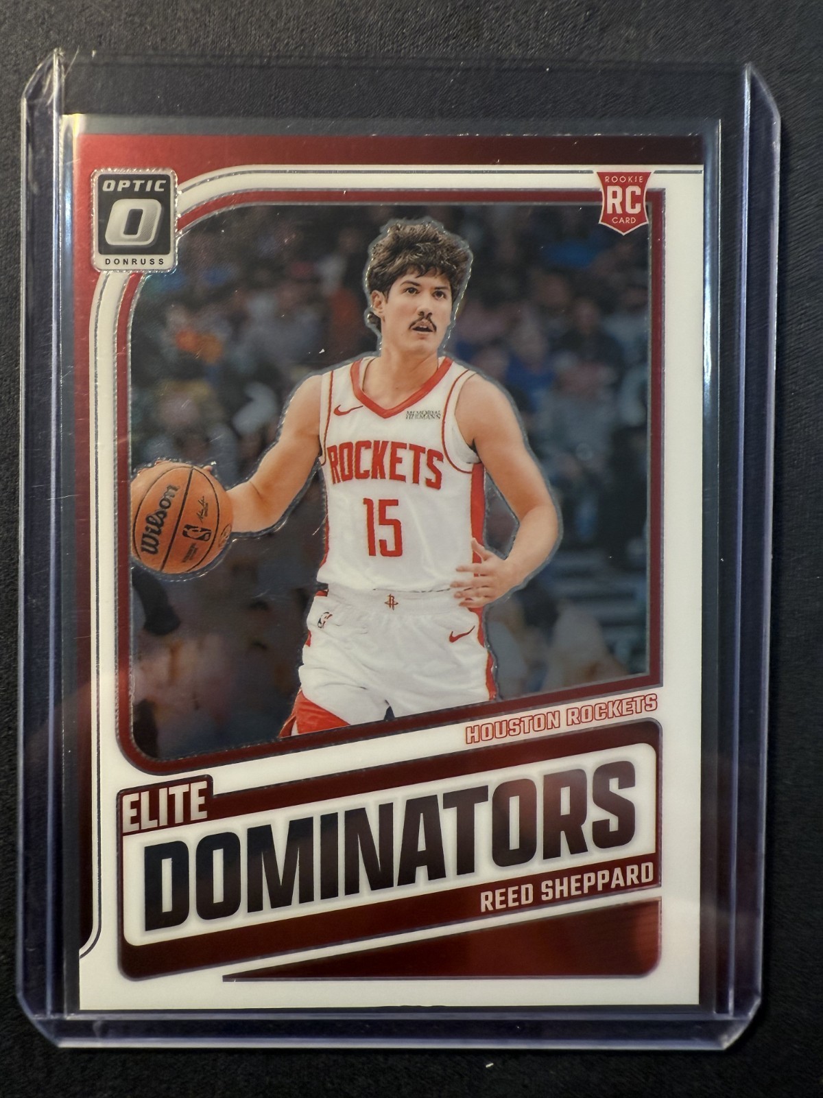 2024 Donruss Optic Elite Dominators #5 Reed Sheppard RC Houston Rockets